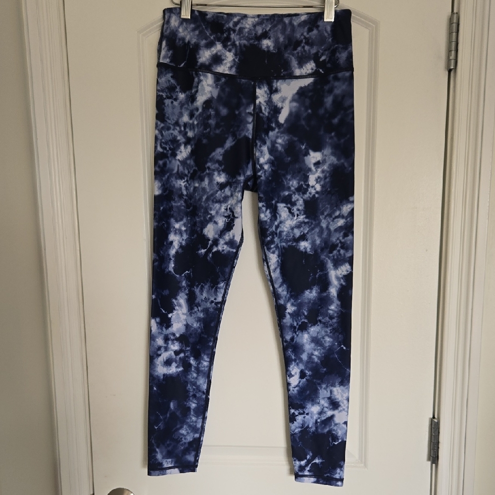 Blue Tie-Dye Leggings